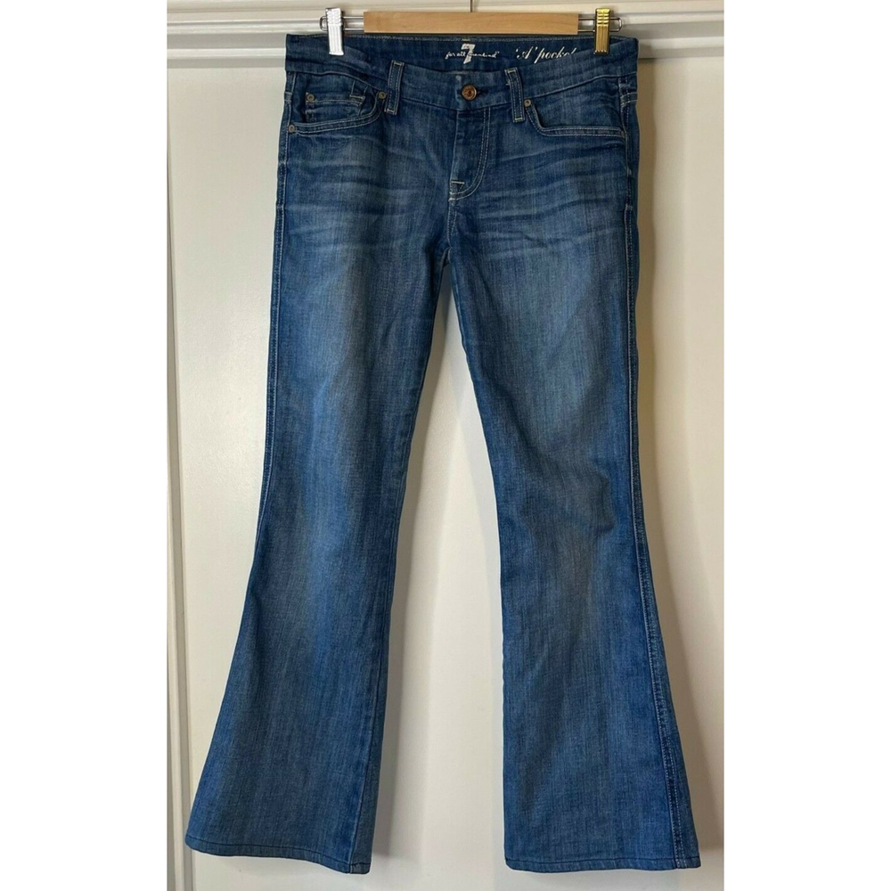 7 For All Mankind "A" Pocket Medium Wash Denim Women's Jeans Size 27